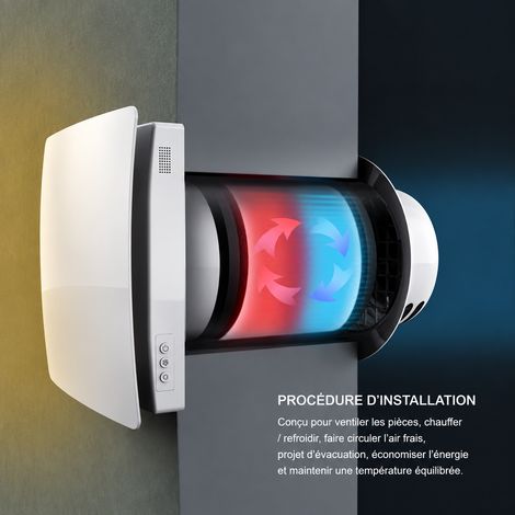 VMC Double Flux Murale ERV Pièce Unique – Frais de conception (contacter pour devis produit) 1 kg – Livraison gratuite (1/4)