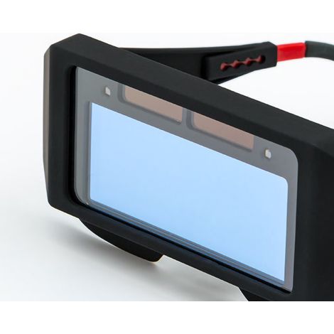 Lunettes de soudeur à assombrissement automatique, masque de protection ergonomique pour soudage, champ de vision clair, élastique, 10 feuilles de protection