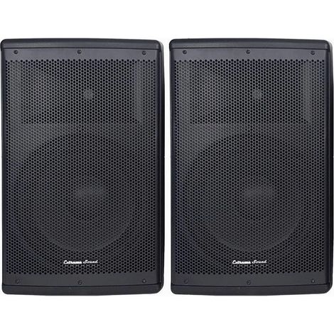 MaxTech - Coppia Casse Audio Acustiche 3600 W Extreme Sound Woofer 12" Bluetooth Usb Djn-12 -