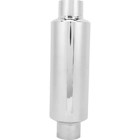 Silencieux D'échappement, Silencieux D'échappement de Voiture 2,5 Pouces à Travers le Silencieux en Acier Inoxydable, Modification Universelle du Silencieux en Coton (1/5)