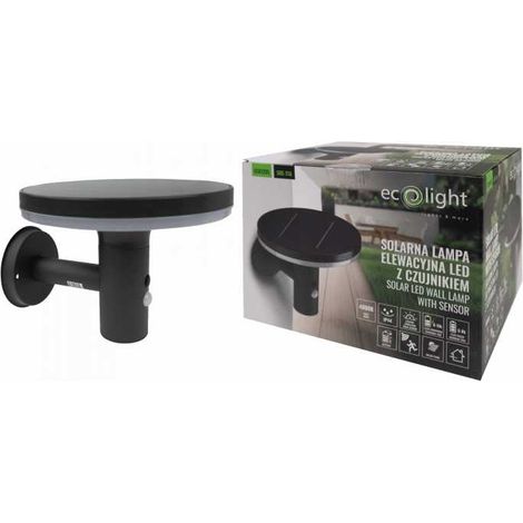 Lámpara de fachada solar, aplique LED de pared con sensor de movimiento IP44 (1/5)