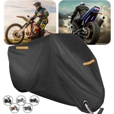 XXXL Bâche moto étanche Bâche moto 295x110x140cm Couverture moto Outdoor Résistant à la neige