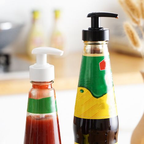 Outil de cuisine : Presse-sauce aux huîtres, pompe à sauce aux huîtres domestique, embout en plastique, noir, diamètre 3,4 mm. (1/5)