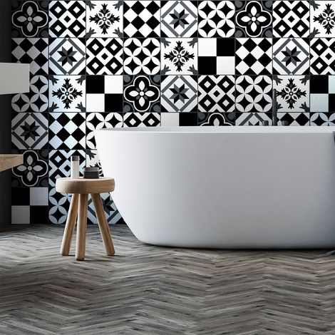 Sticker Mural Carrelage adhésif Cuisine Salle de Bain - 60 STICKERS CARRELAGES AZULEJOS PINOCITO - 60stickers10x10cm (1/5)