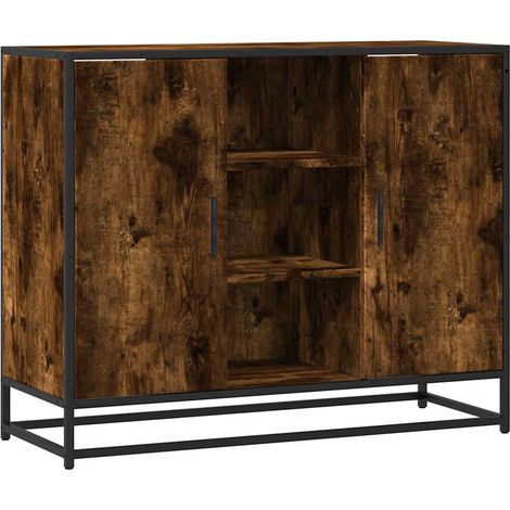 Maison Exclusive - Credenza Rovere Fumo 92x35x76 cm in Legno Multistrato (1/5)