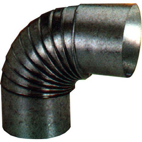 GOMITO STUFA ZINCATO 90 - 120 MM