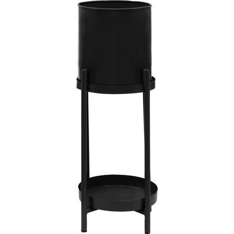 Interiors by Premier Two Tier Black Plant Stand, Versatile Display Garden Flower Stand, Lightweight Garden Plant Pot Stand (1/5)
