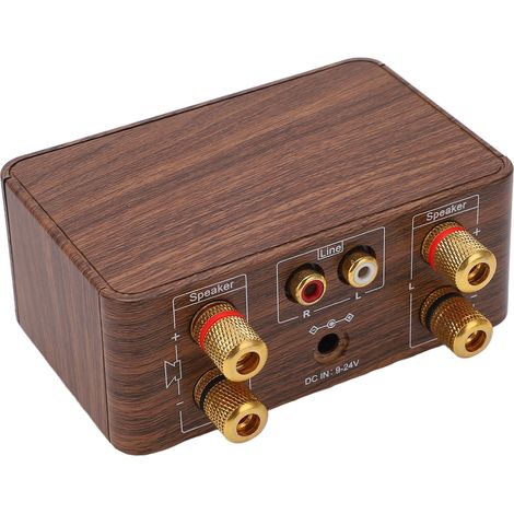Carte d'amplification audio numérique HiFi Bluetooth 5.0 50 W x 2, amplificateur stéréo pour home cinéma, lecteur de cartes TF USB, couleur bois de pêche (1/5)