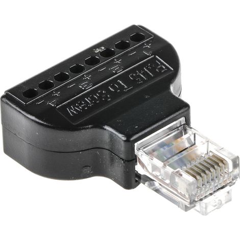 Rs Pro – Adaptateur RJ45 bornier 8 ports – Connectivité réseau fiable – Configuration câblage droit – Pour installations professionnelles (1/3)