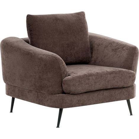 Sessel KJAER Chenillegewebe Dunkelbraun