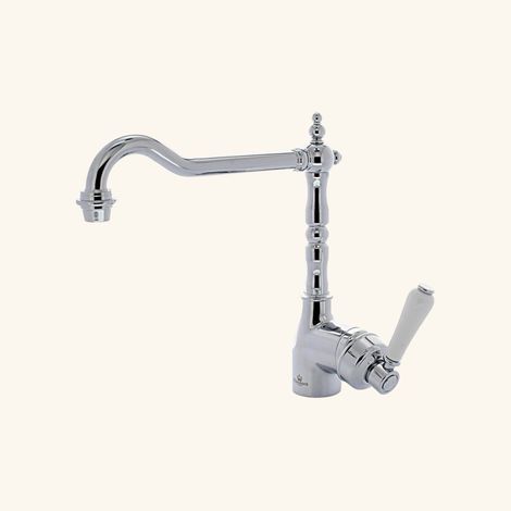 Robinet vintage chromé – Mitigeur de cuisine 280mm – Bec coudé orientable 360° – Débit 13 l/min – Cartouche céramique – Chambord (1/5)