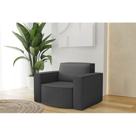 Sessel Designersessel PALMA in Stoff Ascot Graphitgrau (1/2)