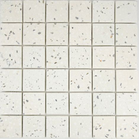 MOSAIQUE TERRAZZO IVOIRE 1 PLAQUE 30,5 x 30,5 CM CASA LINEA