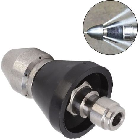 Outil de nettoyage des égouts Buse haute pression Tarières de vidange, outils de dragage et de nettoyage des tuyaux d'égout pour le débouchage des tuyaux Buse de nettoyage de tuyau d'ég (1/4)