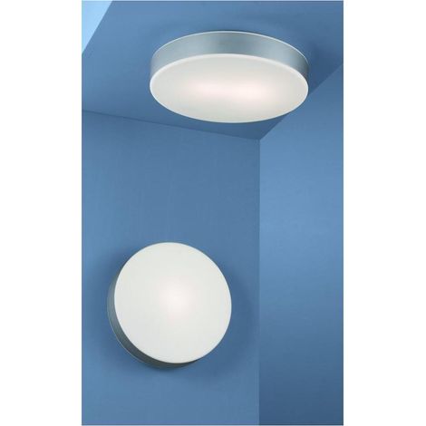 Anbauleuchte, titan, matt, 2x E27 IP20, Glas opal (1/5)