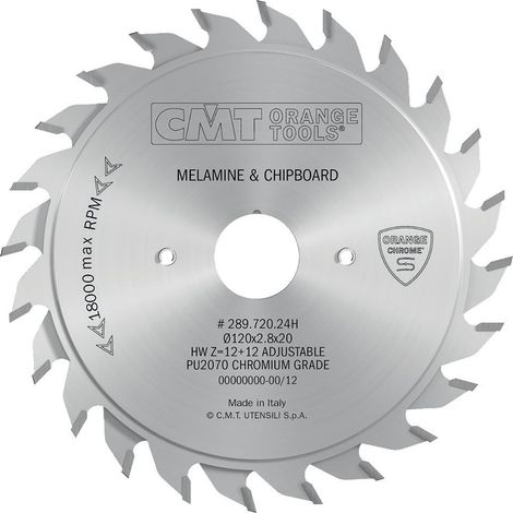 289.725.24H RITZKREISSÄGEBLATT AUS CHROM HM 125X2,8-3,6X20 Z12+12 5°ATB
