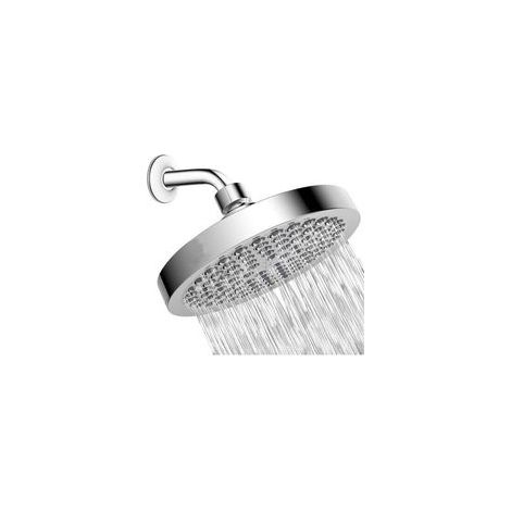 Regenduschkopf, 15,24 cm runder Duschkopf aus Edelstahl 304 mit Anti-Verstopfungs-Silikagel (6" (plattiert)) - Crezuo (1/4)