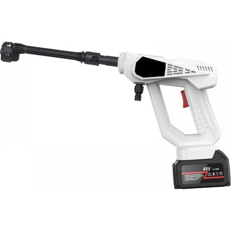 Limpiadora portátil de alta presión, pistola eléctrica de 300 W con boquilla giratoria 6 en 1, 22 bar - 48 V (con batería) (1/4)