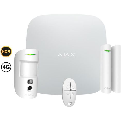 KIT ALARME SANS FIL AJAX STARTERKIT-CAM-HDR-4G-W