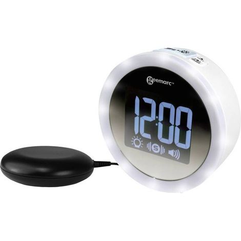 [GEBRAUCHT] B-Ware Geemarc JWNS-StarWHVDE Quarz Wecker Weiß Mit Vibrationskissen LED (1/2)