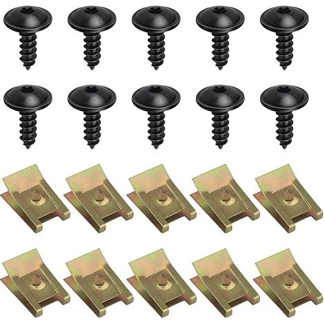 vis et écrous de clips U pour dessous de caisse compatible Acier galvanisé Entretien automobile (1/5)