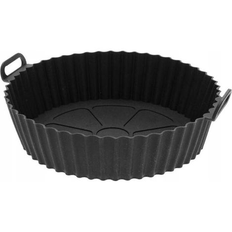 EXCELLENT cesto airfryer silicona 20,5cm , Cesto Airfryer de silicona 20,5 cm, un accesorio reutilizable diseñado para facilitar la cocción en freidoras de aire, mejorando la limpi (1/3)