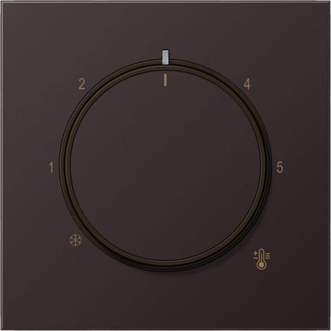 Jung Abdeckung für Raumtemperaturregler-Einsätze, Aluminium lackiert, Serie LS, dark (lackiertes Aluminium) AL1749D