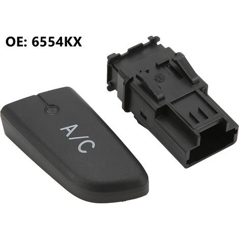 Interrupteur A/C Bouton-Poussoir avec Cap 6554KX pour Citroën C1 Peugeot 107 Toyota Aygo (2005‑2014) - ABS Noir (1/5)