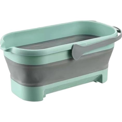 Seau à Eau de pêche Pliable en Silicone, Seau de pêche rectangulaire, Bassin de Lavage en Plastique Portable, Peu encombrant, Grande capacité, Pliable, antidérapant pour Le Camping, (1/5)