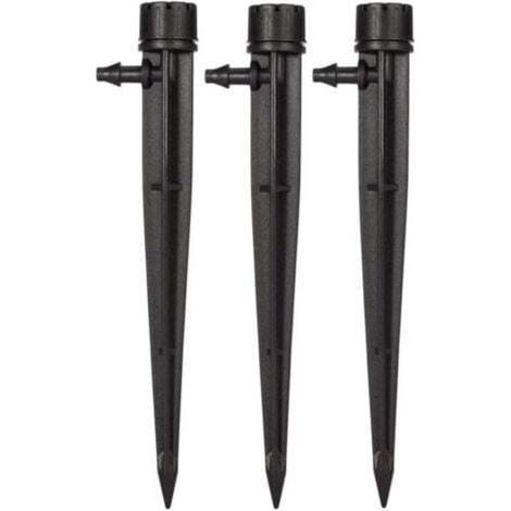 (50pcs) Garden Irrigation Drippers for 4mm/7mm Tubing, 360 Degree, 8 Adjustable Holes, Micro Flow Irrigation System Kit