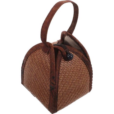 Sac de rangement pour tasses à thé : Organisateur de service à thé portable en rotin fait main pour l'extérieur - Étui à thé de voyage idéal pour les pique-niques et les aventures (1/5)