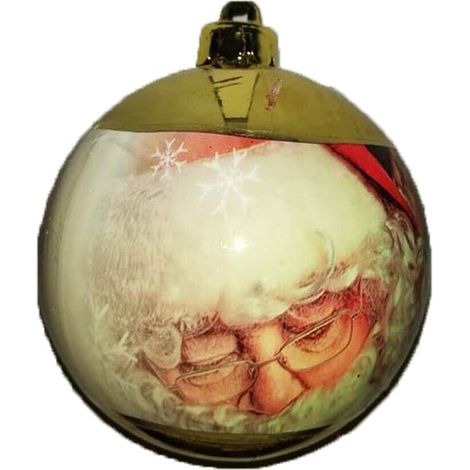 Palline Decorazioni natalizie addobbi per Albero di Natale oro con babbo natale particolari casa 10cm set 12 e 7cm set 24 - Diametro: diametro 7 cm 24 pezzi (1/4)