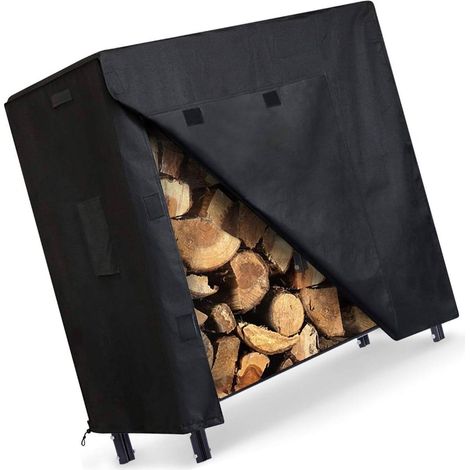 4-Fuß-Brennholzregal für den Außenbereich mit Abdeckung, inklusive verdickter und verbreiterter Sprossen, robuster Brennholzhalter, einfach zu montieren, 48 x 24 x 42 Zoll