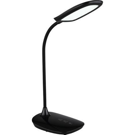 Tischlampe Tischleuchte Leselampe Touchdimmer Schreibtischlampe flexibel, schwarz, 9W, 520lm warmweiß-kaltweiß, LxH 28 x 40 cm