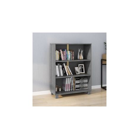 Bibliothèque HAMAR Gris foncé 85x35x112 Bois de pin massif (1/5)