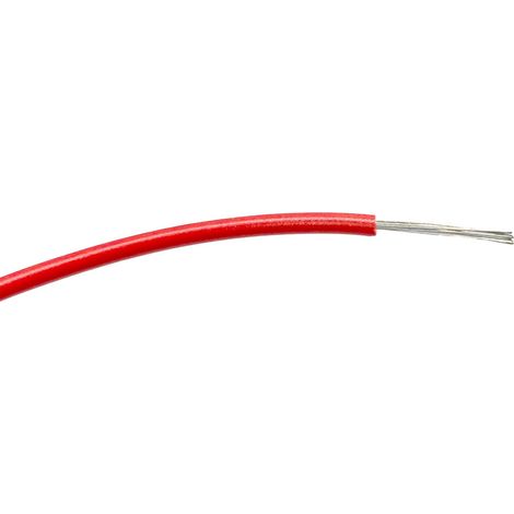 Fil électrique RS PRO BS4808 0,5 mm² 20 AWG, 1 kV c.a., PVC Rouge, 100m ( Prix pour Bobine de 100 )