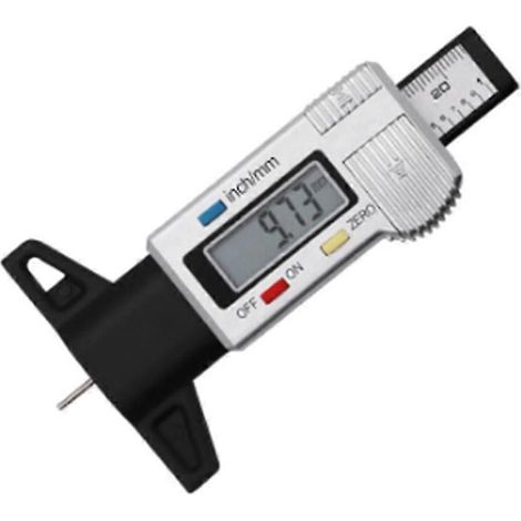 Jauge numérique portable de profondeur de sculpture des pneus 0-25 mm/1 pouce pour voitures, caravanes et camions (1/3)