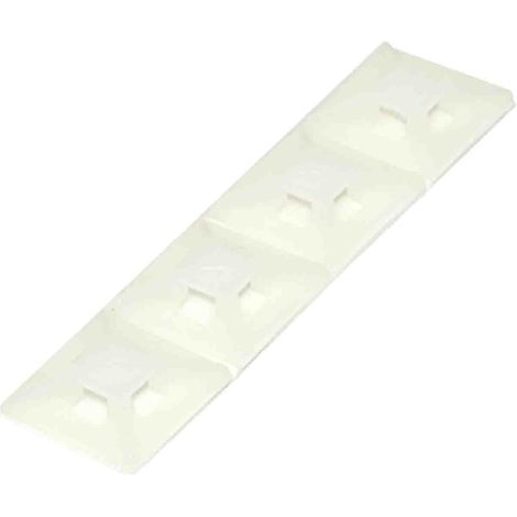 Embase pour serre-câbles autoadhésive 12.5mm x 12,5 mm, Ø fixation 3.2mm ( Prix pour Sachet de 100 )