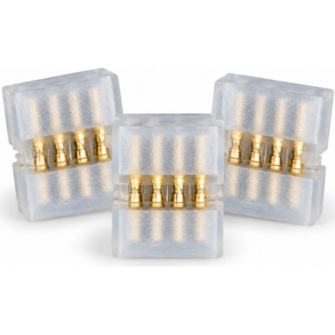 3 Pezzi Connettori Giunti Lineare Per Unire e Allungare Striscia LED RGB 220V SL065044 (1/3)