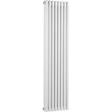 Bayswater Nelson 3-Column Vertical Radiator 1500mm High x 381mm Wide White (1/3)