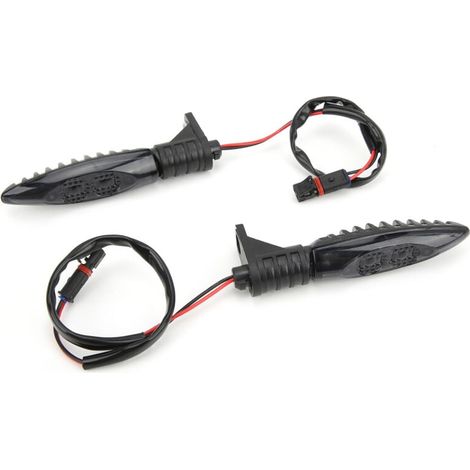 Pair of 12V replacement LED front turn signals for S1000RR R1200GS F800GS, black lens. (1/4)