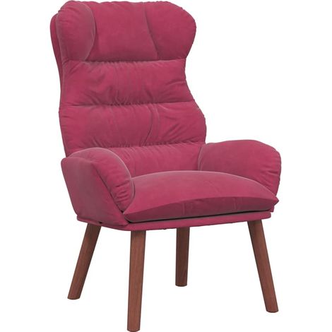 Fauteuil de Salon,Chaise,Fauteuil relaxant Rouge bordeaux 69 x 74 x 93 cm Velours CFW944308 (1/5)