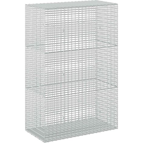 Gabione mit 3,5 mm Draht und 5x2,5 cm Maschen 100x50x150 cm vidaXL (1/5)