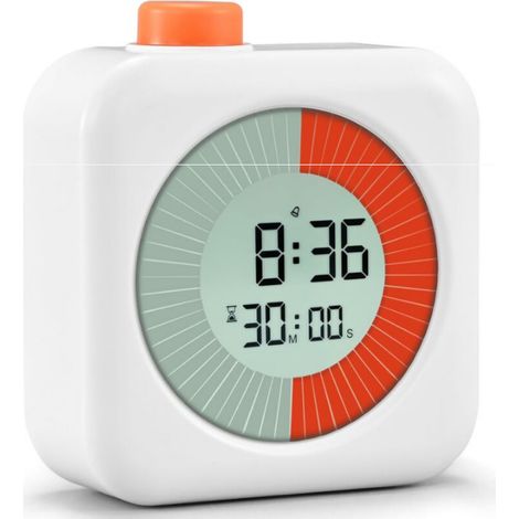 Minuteur Visuel Numérique, Compte à rebours de 60 Minutes, Chronometre et Compte, Minuteur à Rebours, Minuteur d'examen, Timer Enfant, Minuteur Analogique Visuel (1/4)