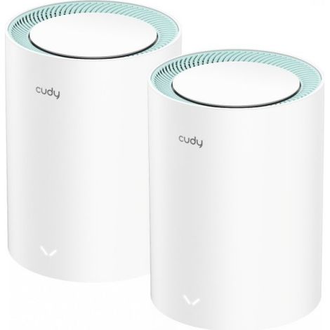 Cudy M1300 2-PACK sistema Wi-Fi Mesh (Wi-Fi en malla) Doble banda (2,4 GHz / 5 GHz) Wi-Fi 5 (802.11ac) Blanco 1 Interno