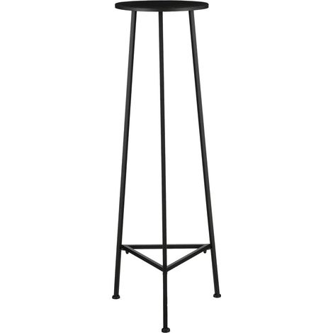 Table Porte-Plante Sellette Support Fleurs Noir Design Stable à 3 Pieds H 120 x Ø 35 cm - PANGIVO (1/5)