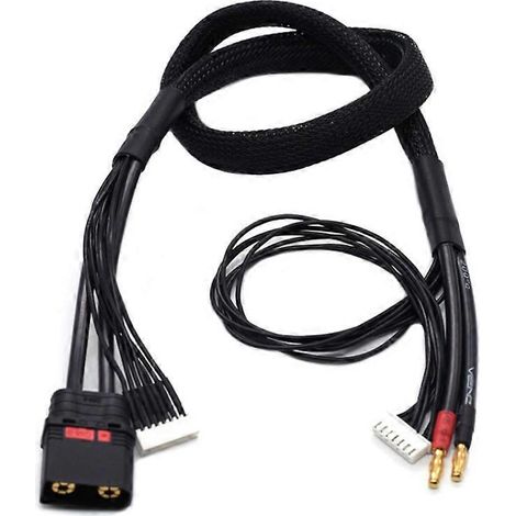 Câble de charge d'équilibrage 6S QS8 900 mm, connecteur multiple 4 mm, fil noir 10 AWG 700 mm
