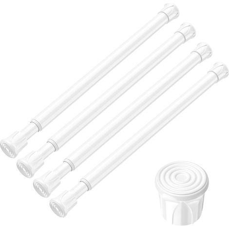 Filiyano-Lot de 4 petites tringles à rideaux à ressort de 30 à 50 cm, mini tringles à rideaux à monter soi-même sans perçage pour fenêtres étroites (1/5)
