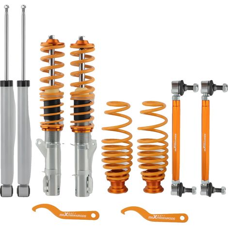 Gewindefahrwerk, Höhenverstellbar von 30 bis 50 cm, Hochfester Stahl, Kompatibilität mit Audi TT (8N) FWD (1998-2006), 30 Stufen der (1/5)