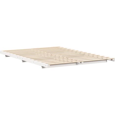 Estructura de cama Blanco 150 x 200 cm Madera maciza de pino vidaXL (1/5)